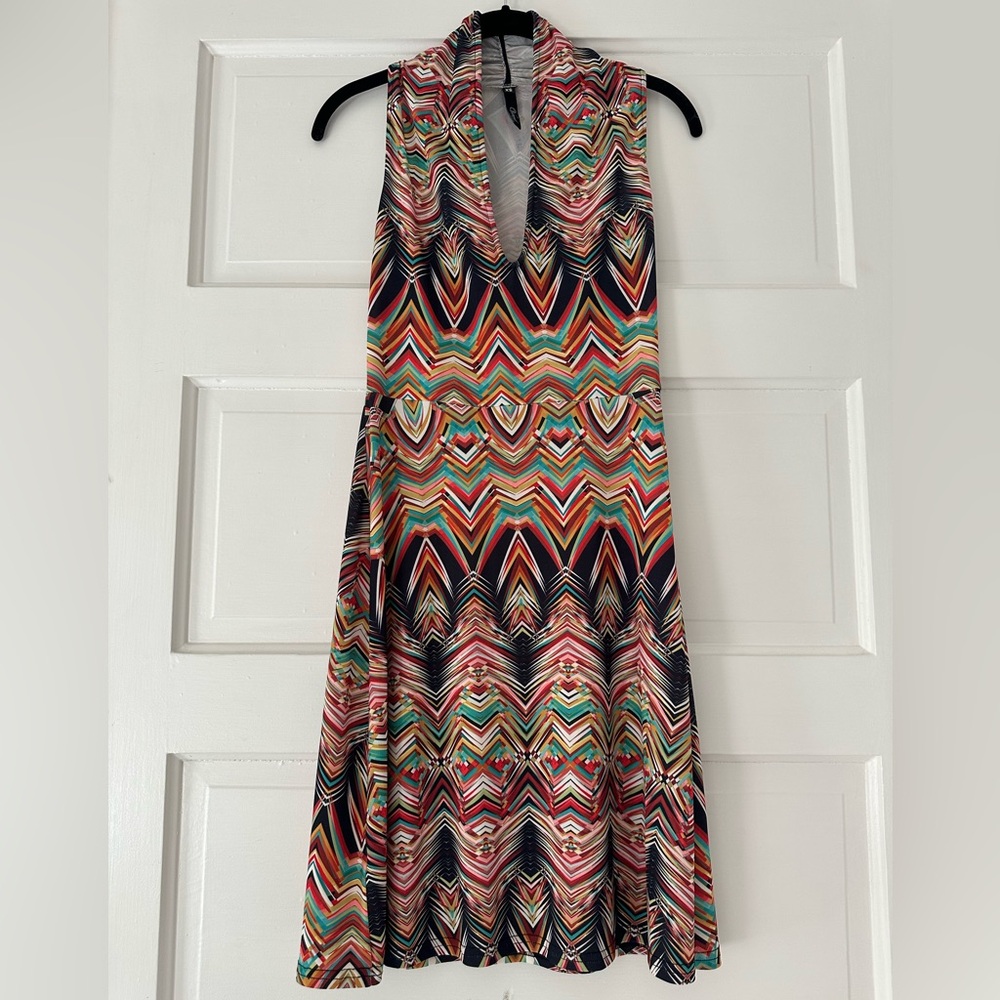 Viereck sleeveless halter midi dress